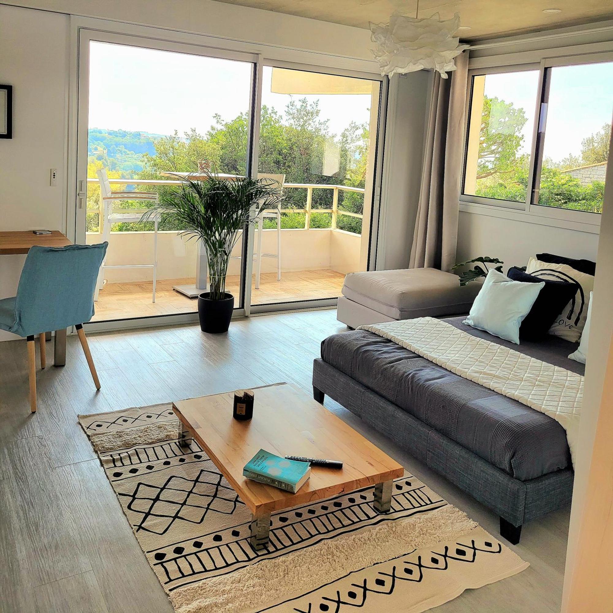 Studio Climatise, Vue Imprenable-Wifi Vence Kültér fotó
